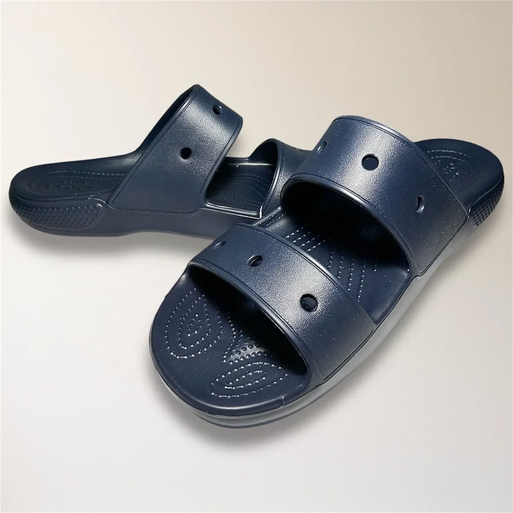 Crocs Classic‎ Slide Sandals Navy Blue Iconic Comfort Mens 10 Casual Travel